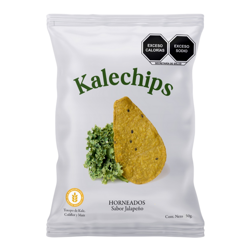 Kalechips sabor Jalapeño 50 gr. (Caja 40 unidades)