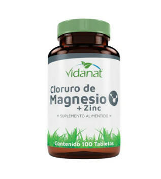 Cloruro Magnesio Más Zinc 100 Tabs Vidanat