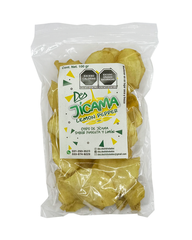 Chips de Jicama sabor Lemon Pepper 100g (Pieza)